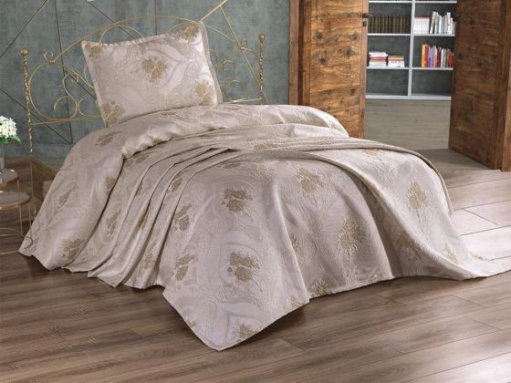 Dowry World Sandra Single Jacquard Bedspread Cream