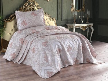 Dowry Land Sandra Single Jacquard Bedspread Powder - Thumbnail