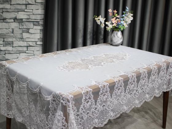 Dowry Land Palace Single Table Cloth 160x230 Cm Gray