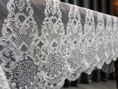 Dowry Land Palace Single Table Cloth 160x230 Cm Gray - Thumbnail