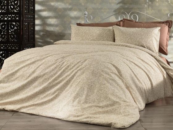 Dowry World Sarmaşık Double Duvet Cover Set Beige