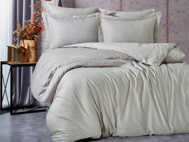 Çeyiz Diyarı - Dowry World Satin Line Double Duvet Cover Set - Gray