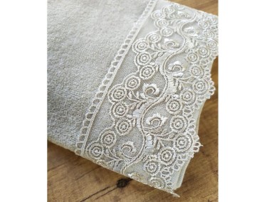 Dowry World Sehra Embroidered Dowry Towel Gray - Thumbnail