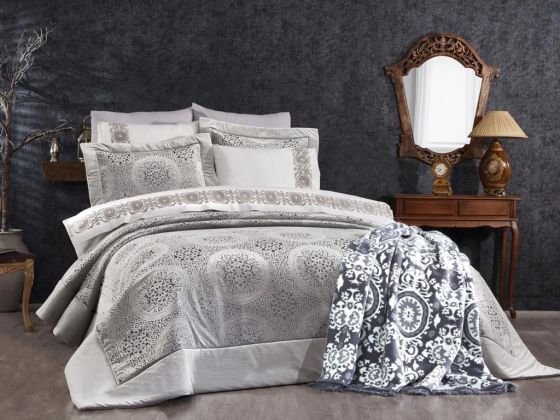 Dowry Land Sevilla 3-Piece Bedspread Set Gray