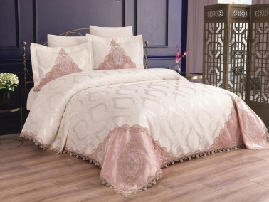 Dowry World - Dowry World Simena Pique Set 6 Pieces Cream-Powder