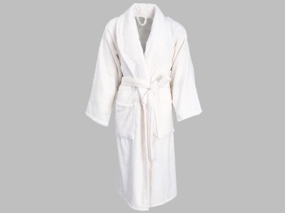 Dowry World Soft Cotton Plus Size Bathrobe White