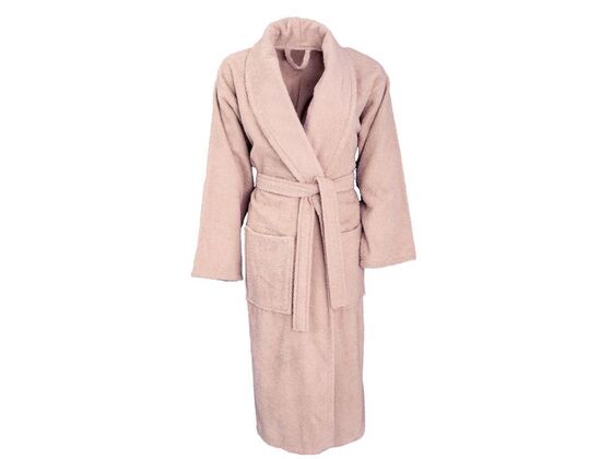 Dowry World Soft Cotton Plus Size Bathrobe Cappucino