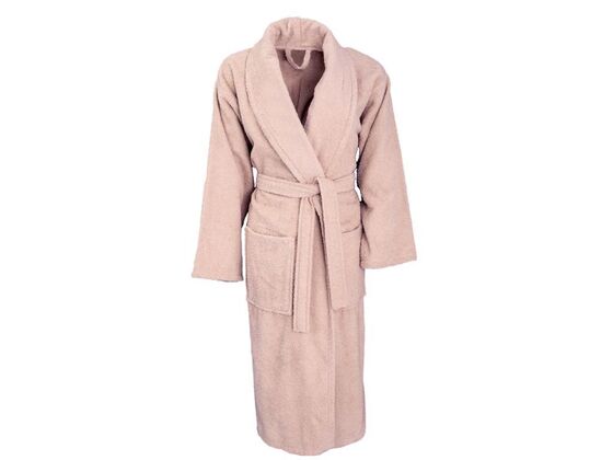 Dowry World Soft Cotton Plus Size Bathrobe Cappucino