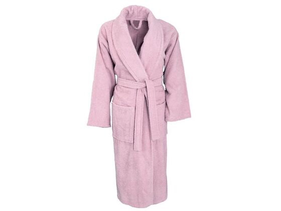 Dowry World Soft Cotton Plus Size Bathrobe Dried Rose