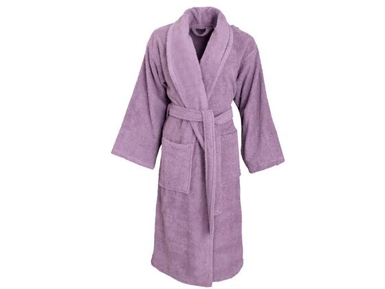 Dowry World Soft Cotton Plus Size Bathrobe Purple