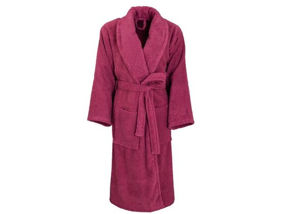 Dowry World Soft Cotton Plus Size Bathrobe Plum