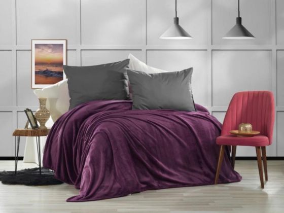 Dowry World Softy Single Ultrasoft Single Blanket Plum