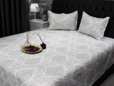 Dowry World Sude Jacquard Bedspread Gray - Thumbnail