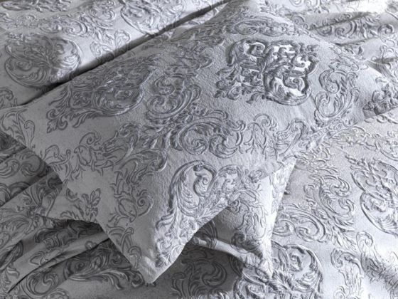 Dowry World Sude Single Jacquard Bedspread Gray