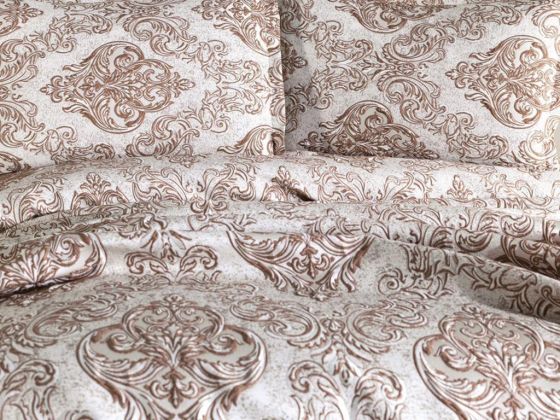 Dowry World Sude Single Jacquard Bedspread Brown