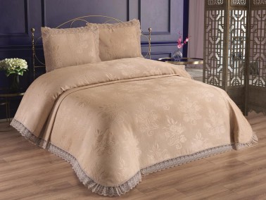 Dowry World - Dowry World Sümbül Double Bedspread - Cappucino Dowry World - Dowry World Sümbül Double Bedspread - Cappucino