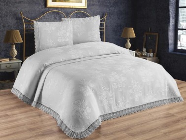 Dowry World - Sumbul Double Bedspread Gray Dowry World - Sumbul Double Bedspread Gray