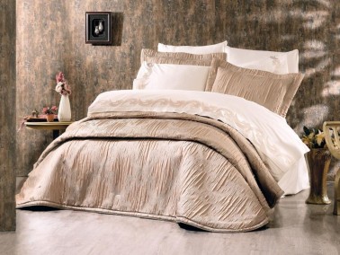 Çeyiz Diyarı - Dowry Land Taj Mahal 10 Pieces Duvet Cover Set Beige Çeyiz Diyarı - Dowry Land Taj Mahal 10 Pieces Duvet Cover Set Beige