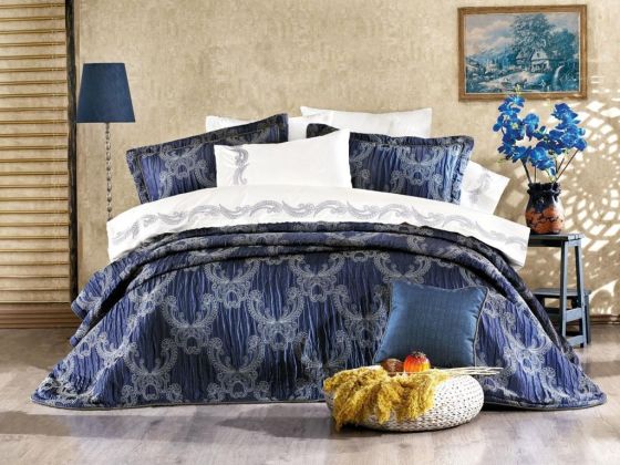 Dowry Land Taj Mahal 10 Piece Bed Linen Set Indigo