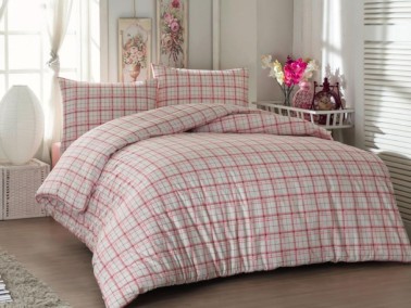 Dowry World Single Plaid Duvet Cover Set - Thumbnail