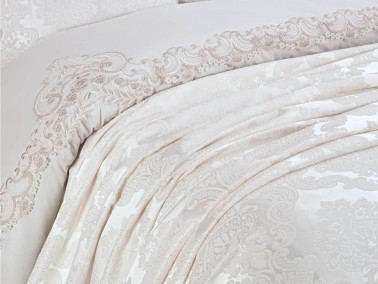 Dowry World Crown Bridal Set 7 Pieces - Cream - Thumbnail
