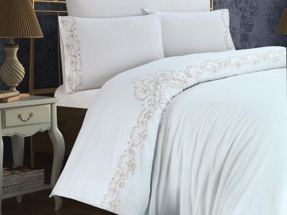 Dowry Land Tiara Duvet Cover Set Cream