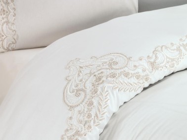 Dowry Land Tiara Duvet Cover Set Cream - Thumbnail