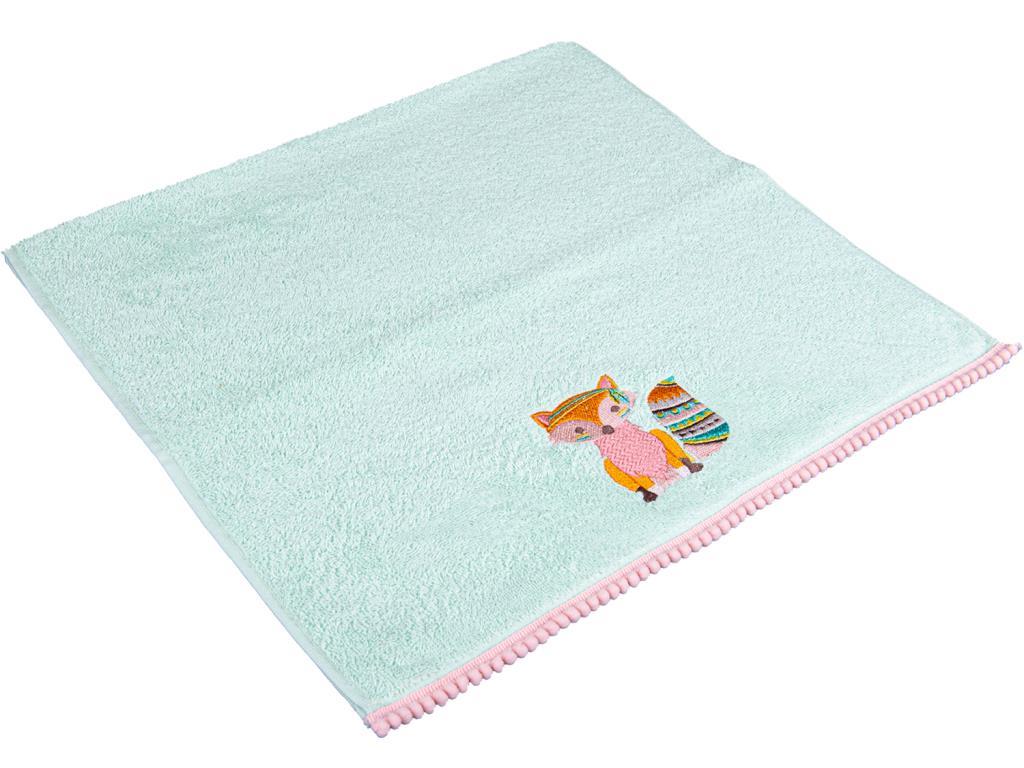 Dowry World Fox Hand Face Towel Green - Thumbnail