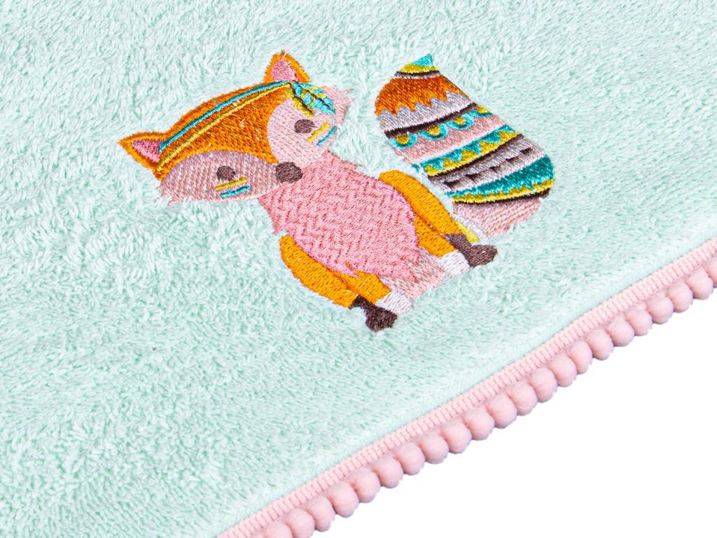 Dowry World Fox Hand Face Towel Green - Thumbnail