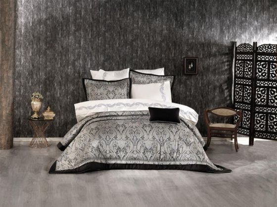 Dowry Land Violet 4-Piece Bedspread Set Black