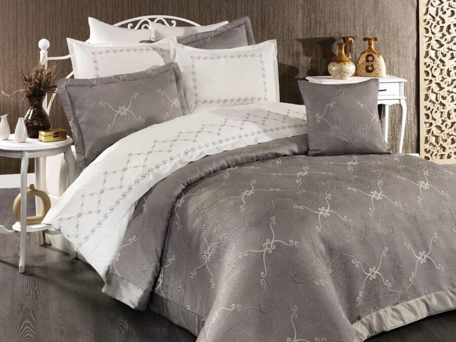 Dowry World - Dowry World Wave Bedspread Cream-Beige Dowry World - Dowry World Wave Bedspread Cream-Beige