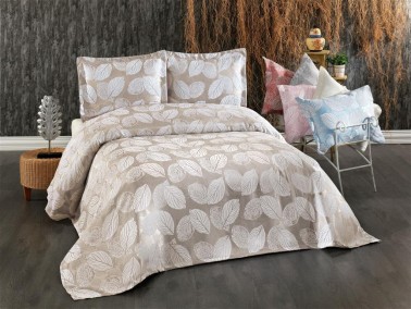 Dowry World Leaf Double Bedspread Set - Thumbnail