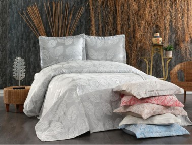 Dowry World Leaf Double Bedspread Set - Thumbnail