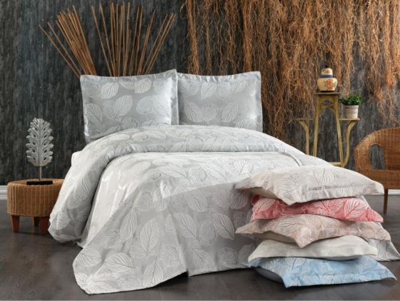 Dowry World Leaf Double Bedspread Set