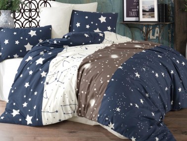 Dowry World - Dowry World Yıldız Double Duvet Cover Set Beige