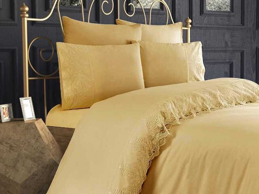 Dowry Land Zerda Duvet Cover Set Cappucino - Thumbnail