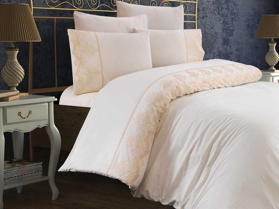 Dowry Land Zerda Duvet Cover Set Cream Cappucino