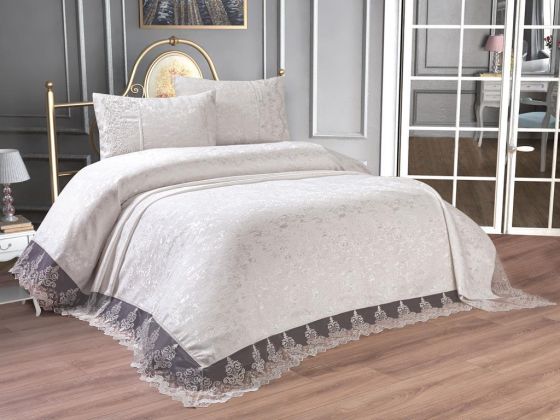 Dowry Land Zerda Bedspread Cream Cream