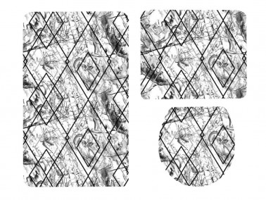 Çeyiz Diyarı - Dowry World 3 Piece Bath Mat Alexa Black Çeyiz Diyarı - Dowry World 3 Piece Bath Mat Alexa Black