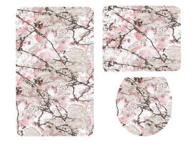 Çeyiz Diyarı - Dowry World 3 Piece Bath Mat Deloris Powder Çeyiz Diyarı - Dowry World 3 Piece Bath Mat Deloris Powder