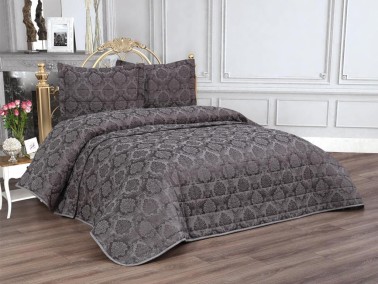 Dowry World Almeda Double Bedspread Anthracite - Thumbnail