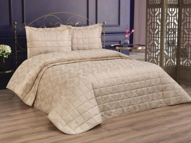 Dowry World Almeda Double Bedspread Cappucino - Thumbnail