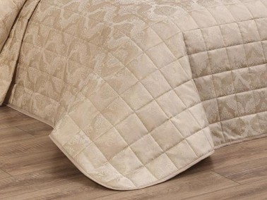 Dowry World Almeda Double Bedspread Cappucino - Thumbnail