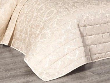 Dowry World Almeda Double Bedspread Cream - Thumbnail