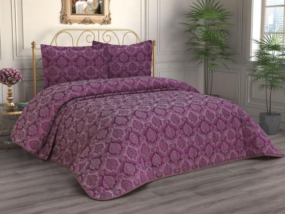 Dowry World Almeda Double Bedspread Plum