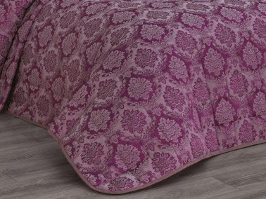 Dowry World Almeda Double Bedspread Plum - Thumbnail