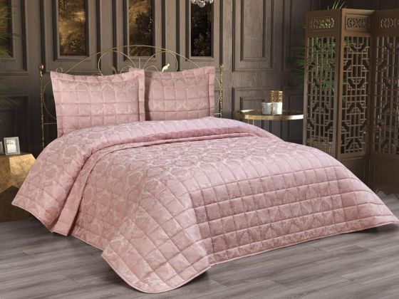 Dowry World Almeda Double Bedspread Powder