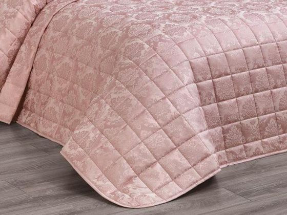 Dowry World Almeda Double Bedspread Powder