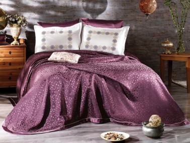 Dowry World Anna 7 Piece Pique Set Plum - Thumbnail