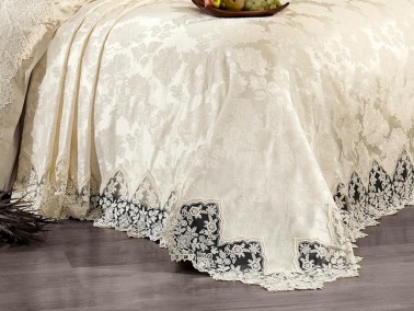 Dowery Virgo French Lace Bridal Set Ecru - Thumbnail